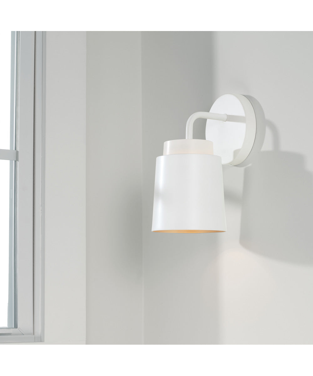 Pratt 1-Light Sconce Matte White