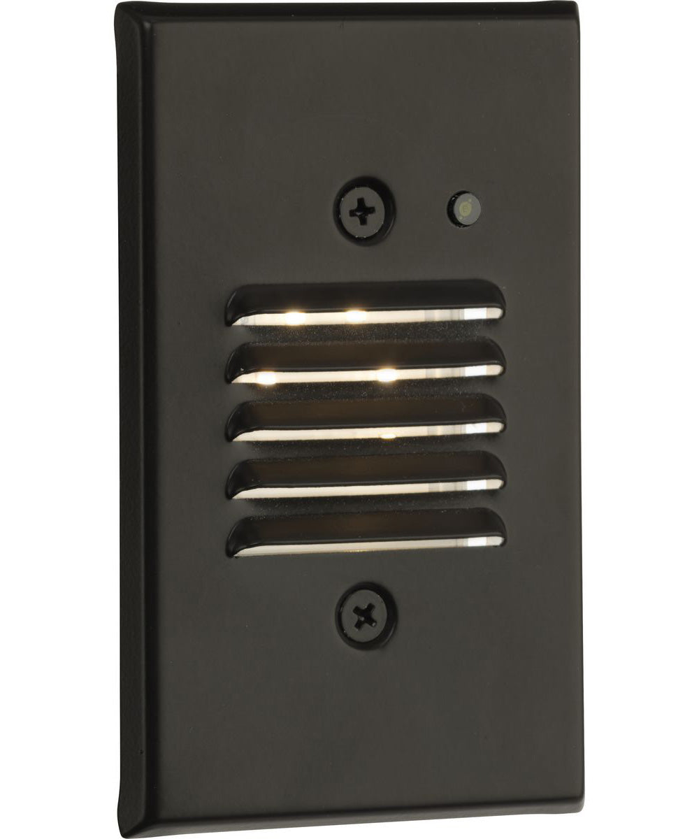 LED Indoor/Outdoor Integrated LED Wall or Step Light with Photocell Antique Bronze
