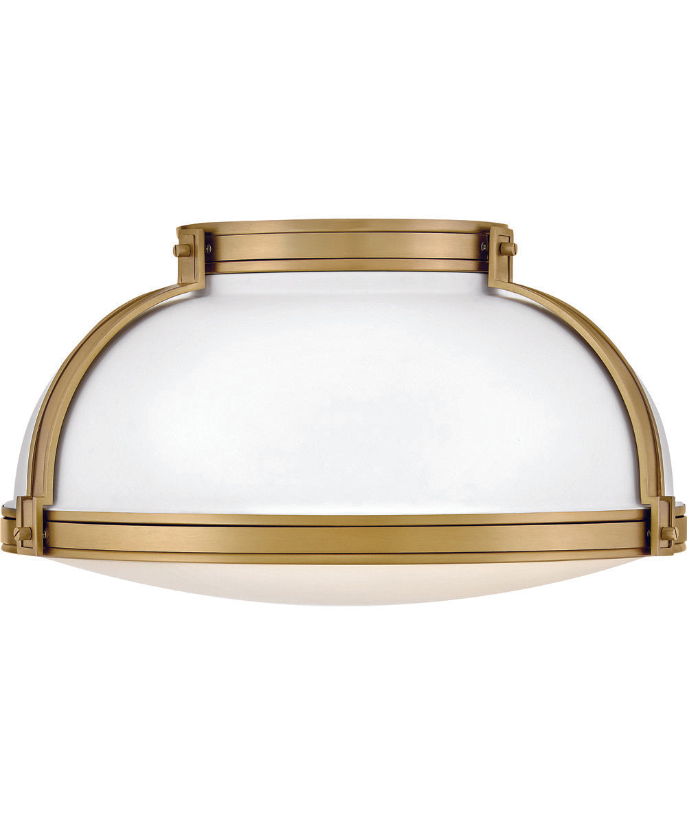 Barton 3-Light Medium Flush Mount in Matte White