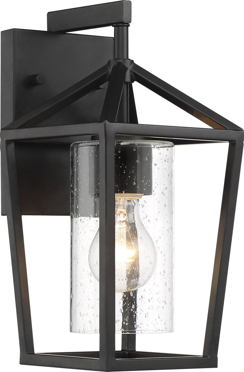 12"H Hopewell 1-Light Outdoor Matte Black