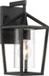 12"H Hopewell 1-Light Outdoor Matte Black