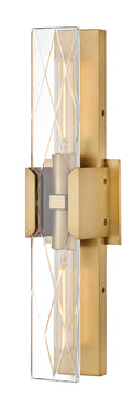 Monte 2-Light Large Two Light Sconce in Heritage Brass