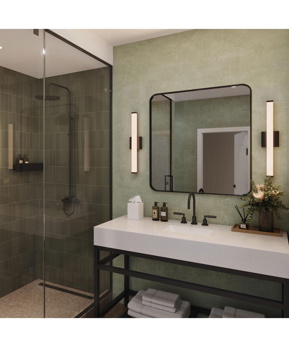 Phase 6.1 24 in. 5CCT Integrated LED Linear Vanity Light Black