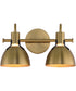 Dusk 2-Light Wall Sconce Satin Brass