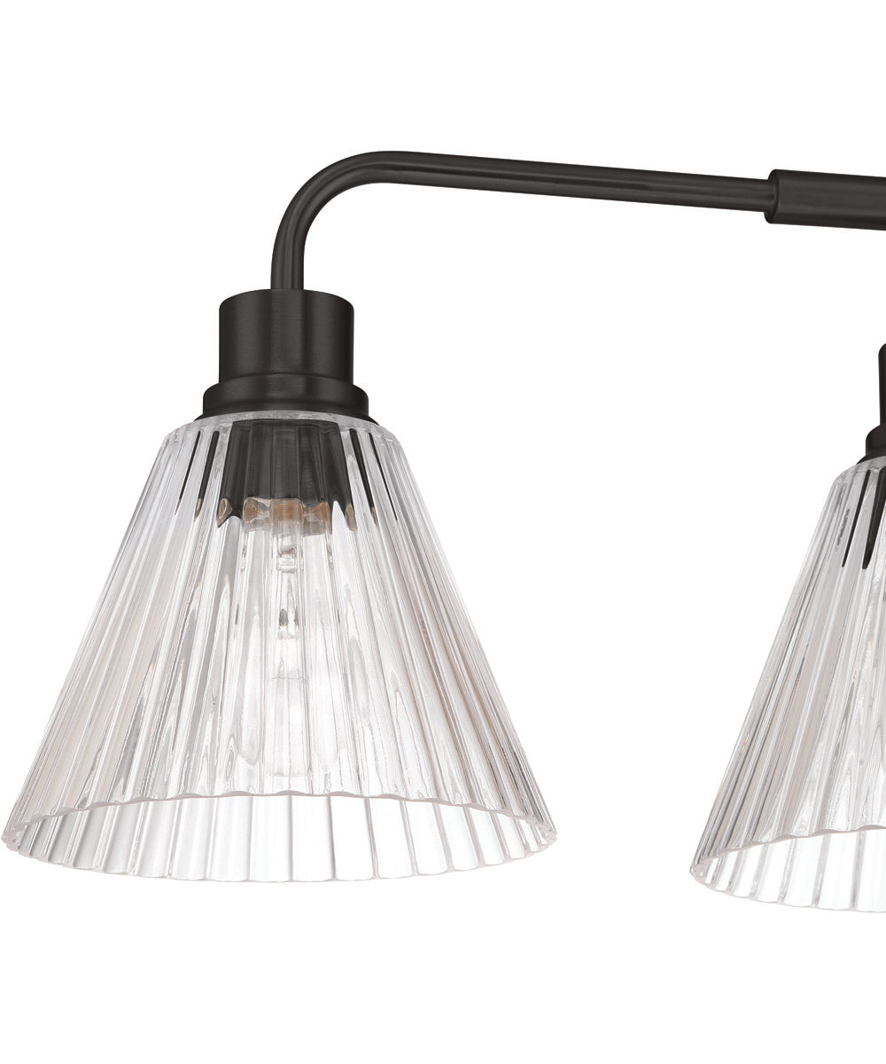 Pleated 4-Light Lighting Flat Black