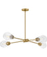 Livie 4-Light Medium Convertible Mobile Single Tier in Lacquered Brass