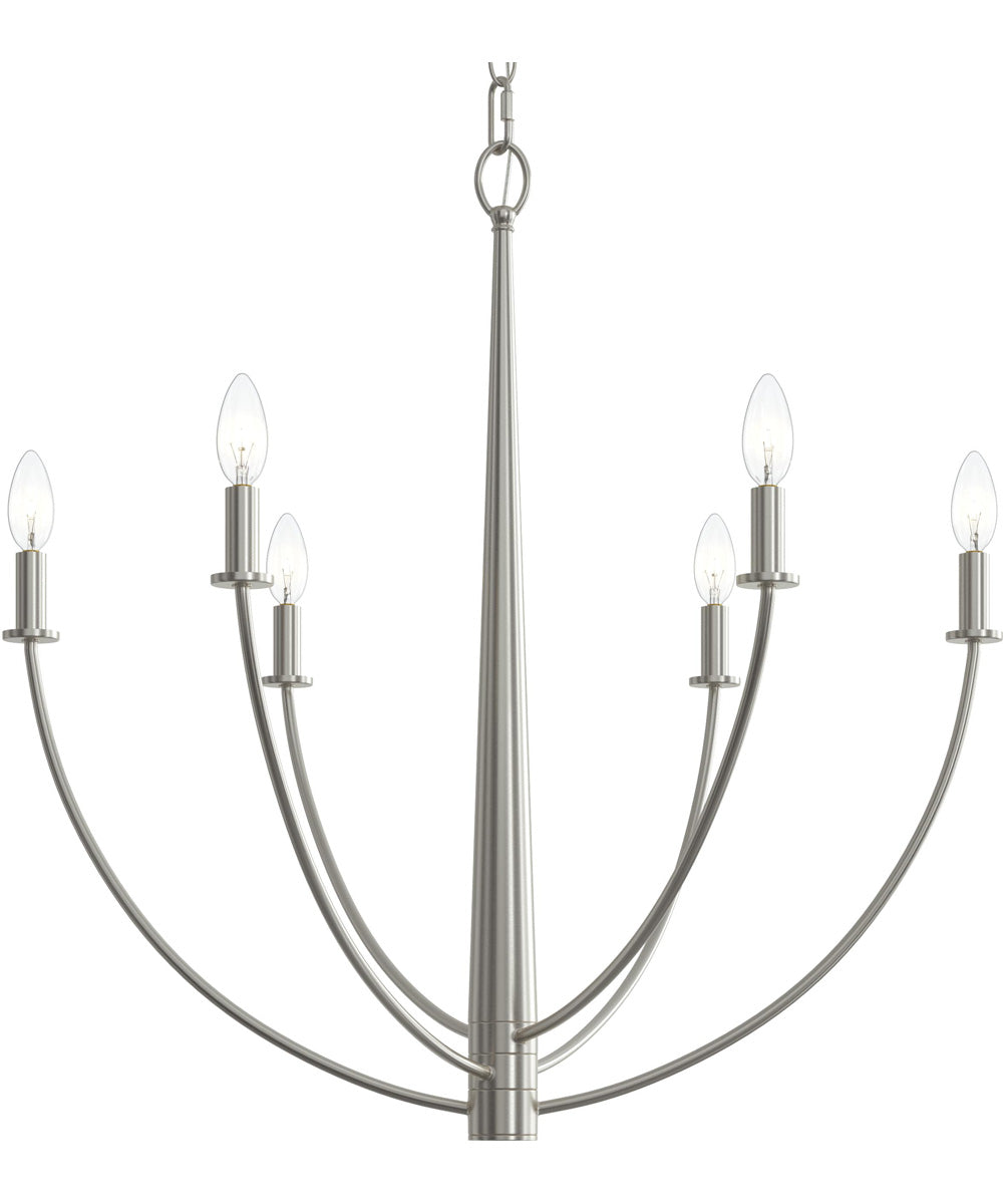 Jheni 6-Light Chandelier Brushed Nickel