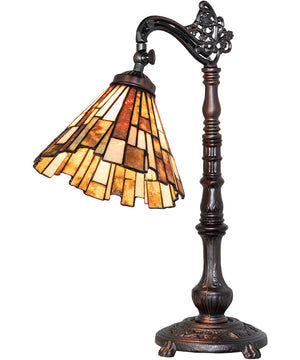 20" High DeLighta Jadestone Bridge Arm Table Lamp