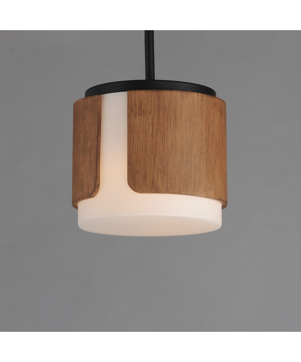 Draughtsman 10 inch Semi Flush Mount - Pendant Walnut / Black