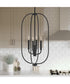 Reines 4-Light Foyer Pendant Matte Black