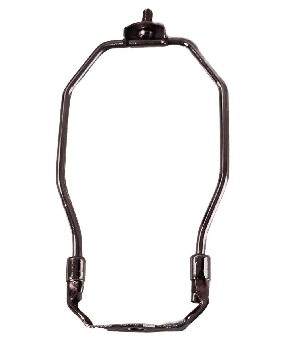 6" Dark Antique Brass Heavy Duty Harp Fitter For Lamp Shades