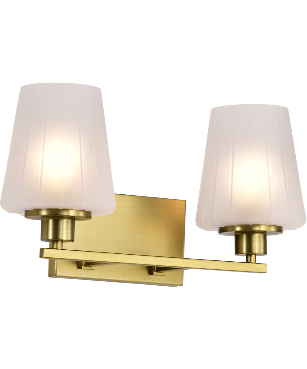 Lune 2-Light Vanity & Wall Vintage Brass