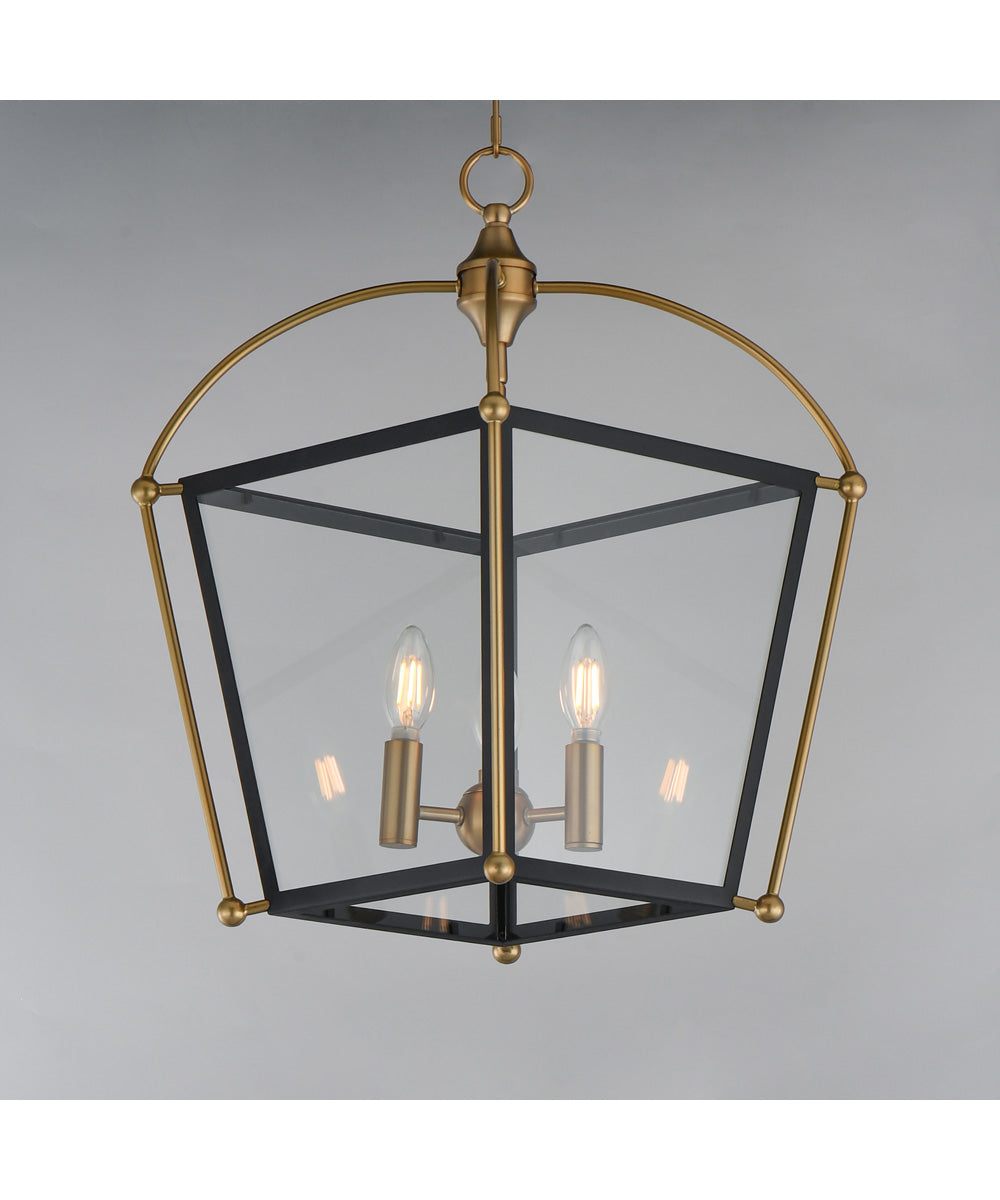 Mccadden 3-Light Pendant Black / Natural Aged Brass