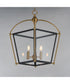 Mccadden 3-Light Pendant Black / Natural Aged Brass