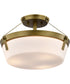 Rowen 3-Light Close-to-Ceiling Natural Brass