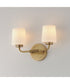Durham 2-Light Sconce Natural Aged Brass