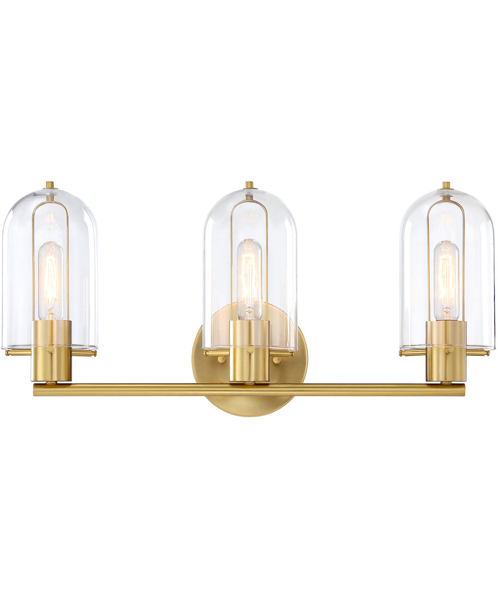 Skylar 3 Light Vanity Brushed Gold