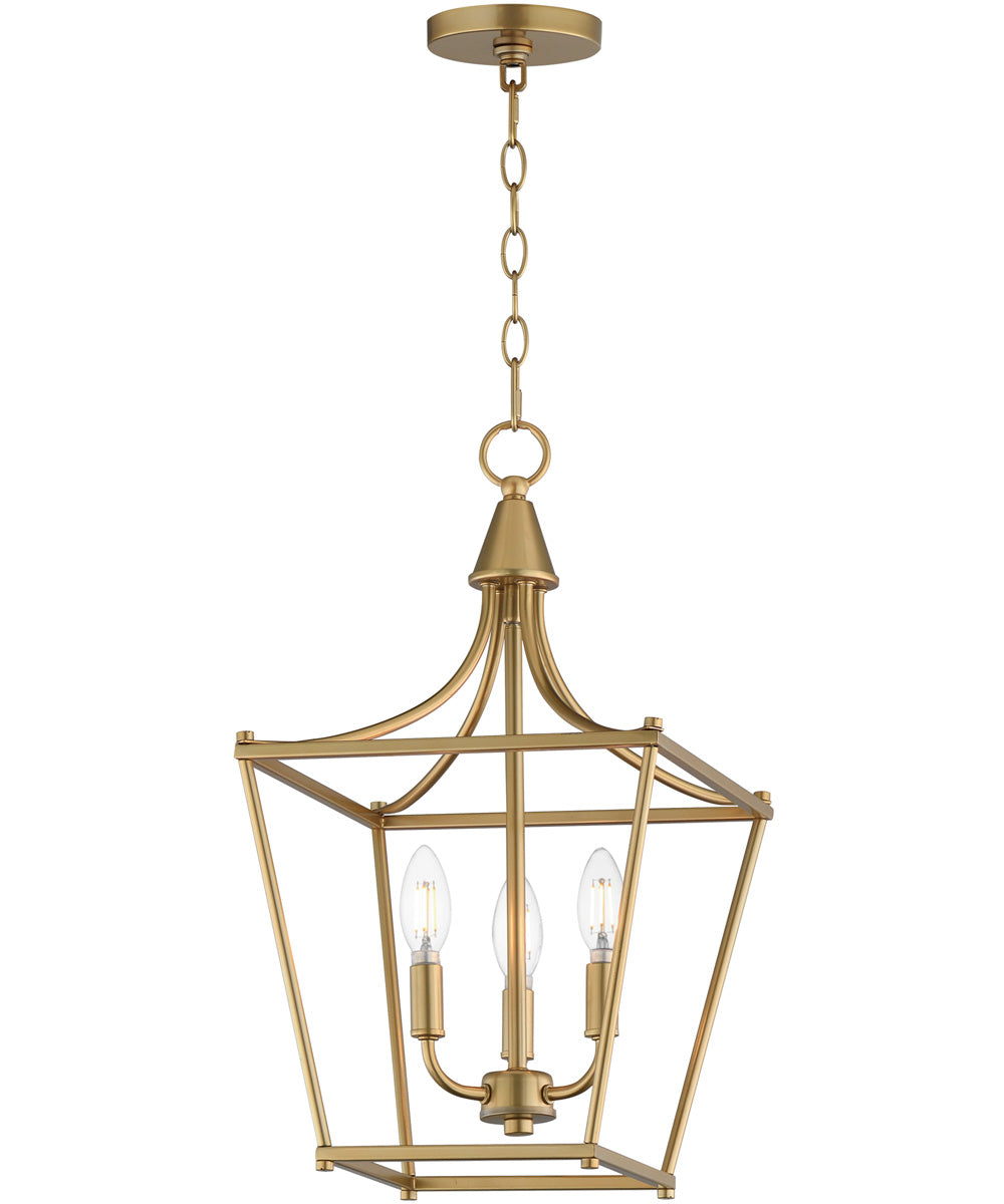 Clifton 3-Light Pendant Natural Aged Brass