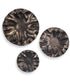 Peonia Outdoor Bronze Wall Art Set of 3