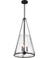 Valentine 3-Light Pendant Black