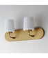 Durham 2-Light Strip Bath Vanity Natural Aged Brass