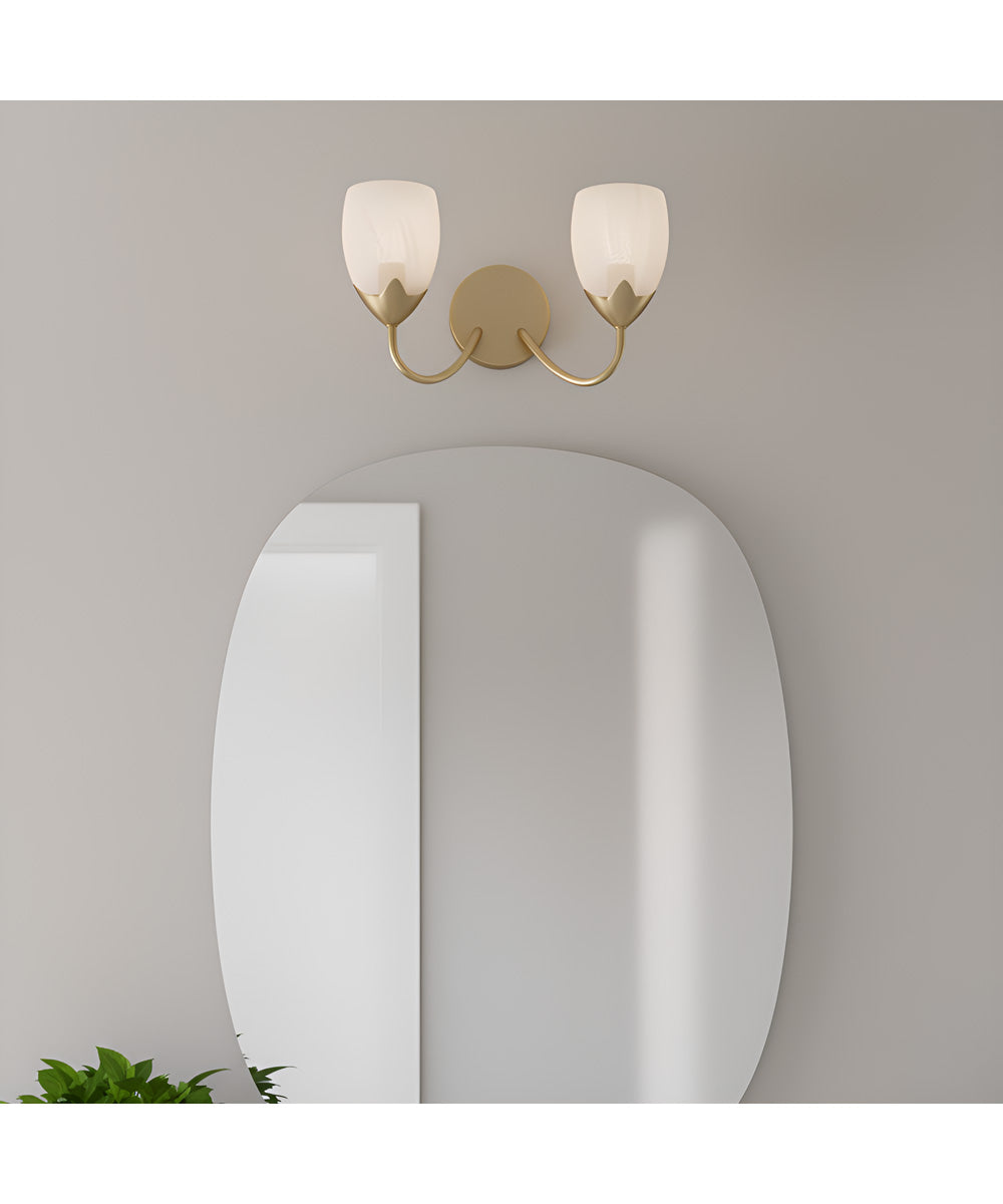 Jacobs 2-light Bath Light Bronze Gold