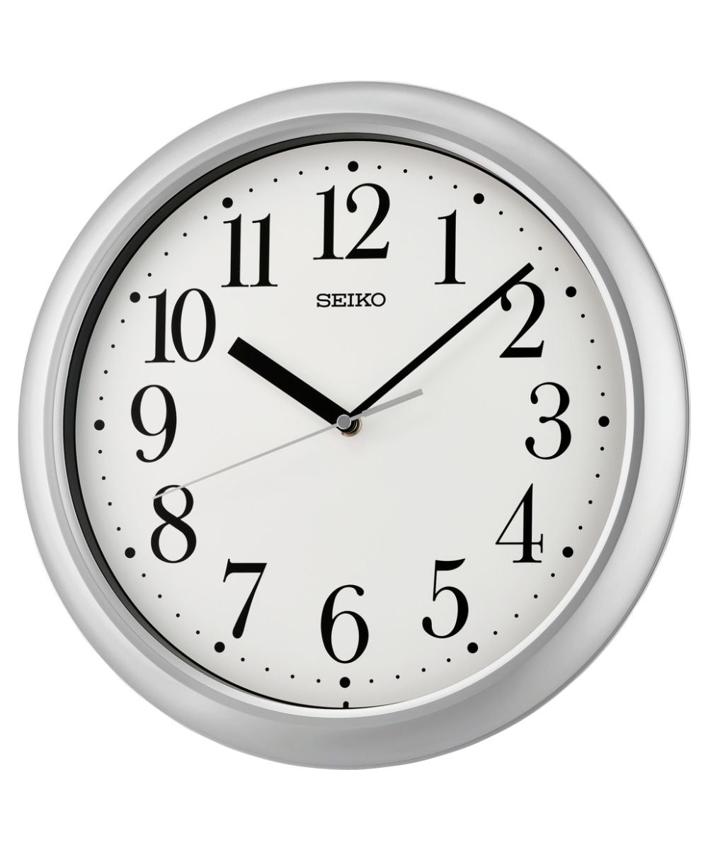 OPEN BOX Office Wall Clock Yori Silver Glass Cover