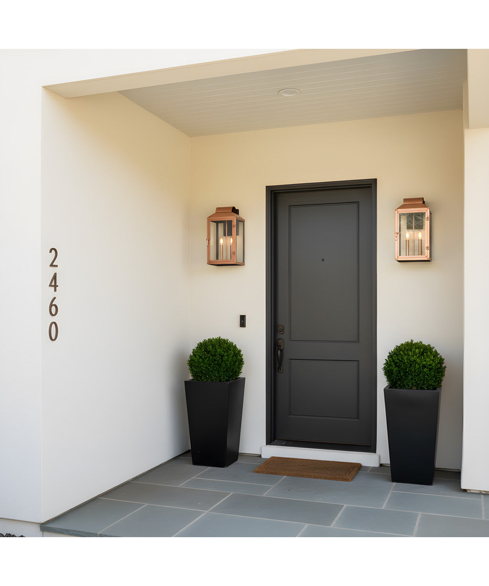 Beryn 2-light Outdoor Wall Light Aged Copper