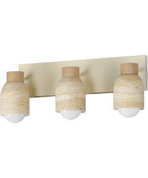 Pompeii 3-Light Bath Vanity Travertine / Oyster