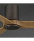 Woodwind 52 inch Solid Wood Blade Hugger Fan w LED Charcoal Bronze