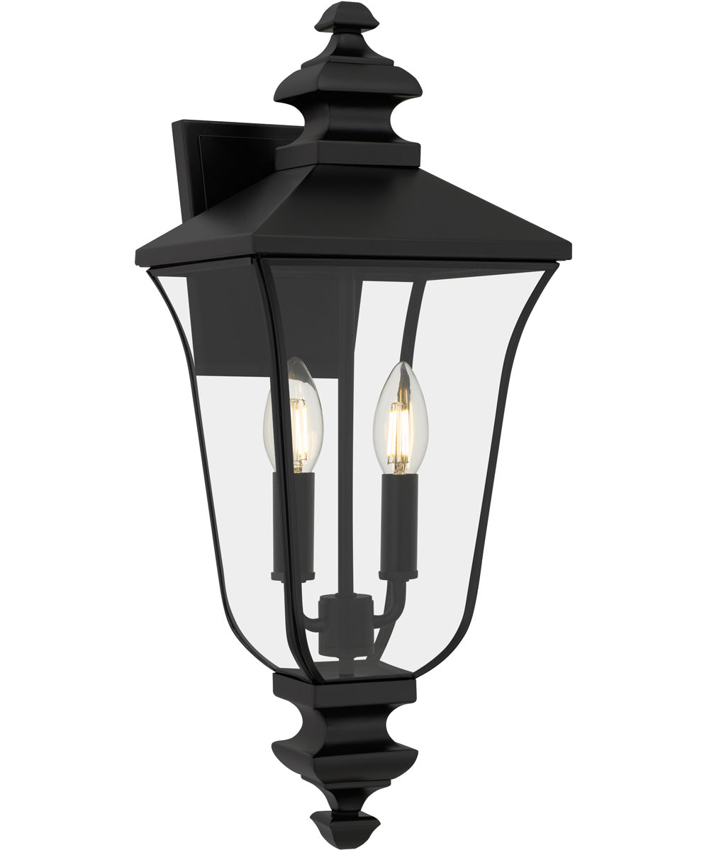 Farley 2-light Outdoor Wall Light Matte Black