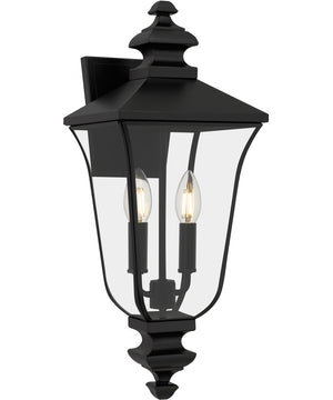 Farley 2-light Outdoor Wall Light Matte Black