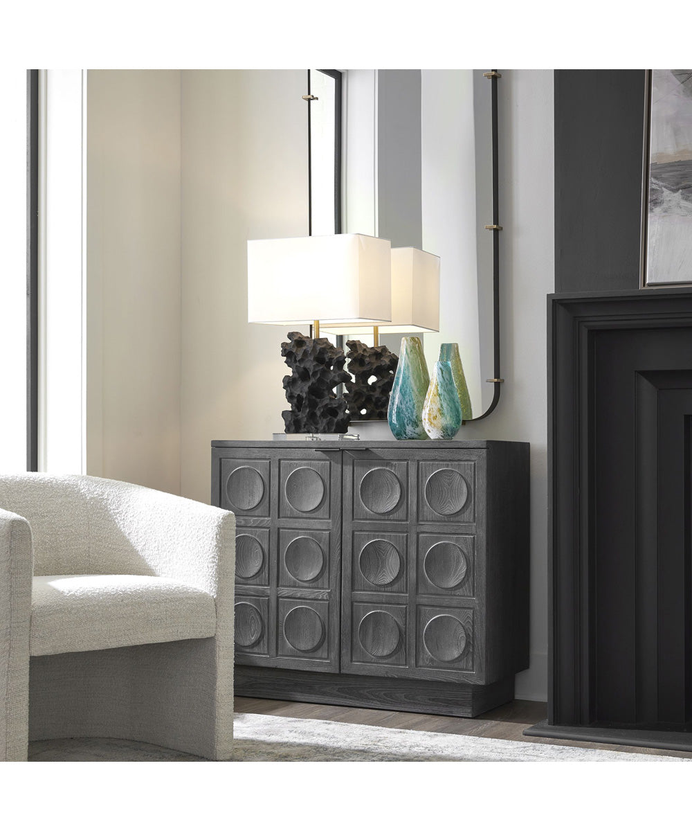 Basalt Black Stone Table Lamp