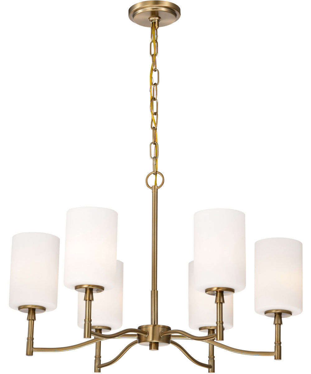 Liam 6-Light Chandelier Burnished Brass