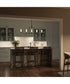 Mack 5-Light Linear Chandelier with Layered Glass Shades Matte Black