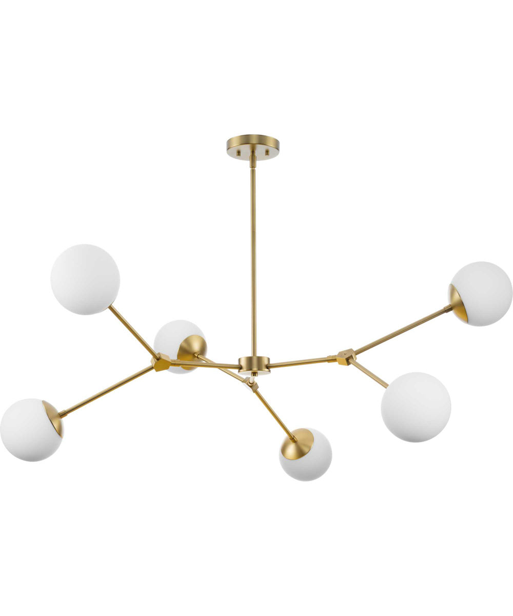 Haas 6-Light Mid-Century Modern Chandelier Brushed Bronze