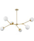 Haas 6-Light Mid-Century Modern Chandelier Brushed Bronze