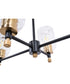 Council 6-Light Lighting Flat Black/Satin Brass