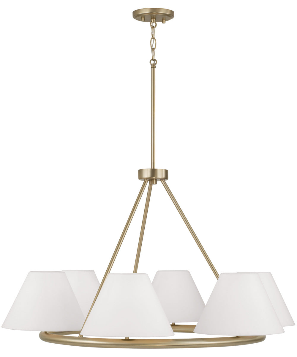 Parson 6-Light Chandelier Matte Brass