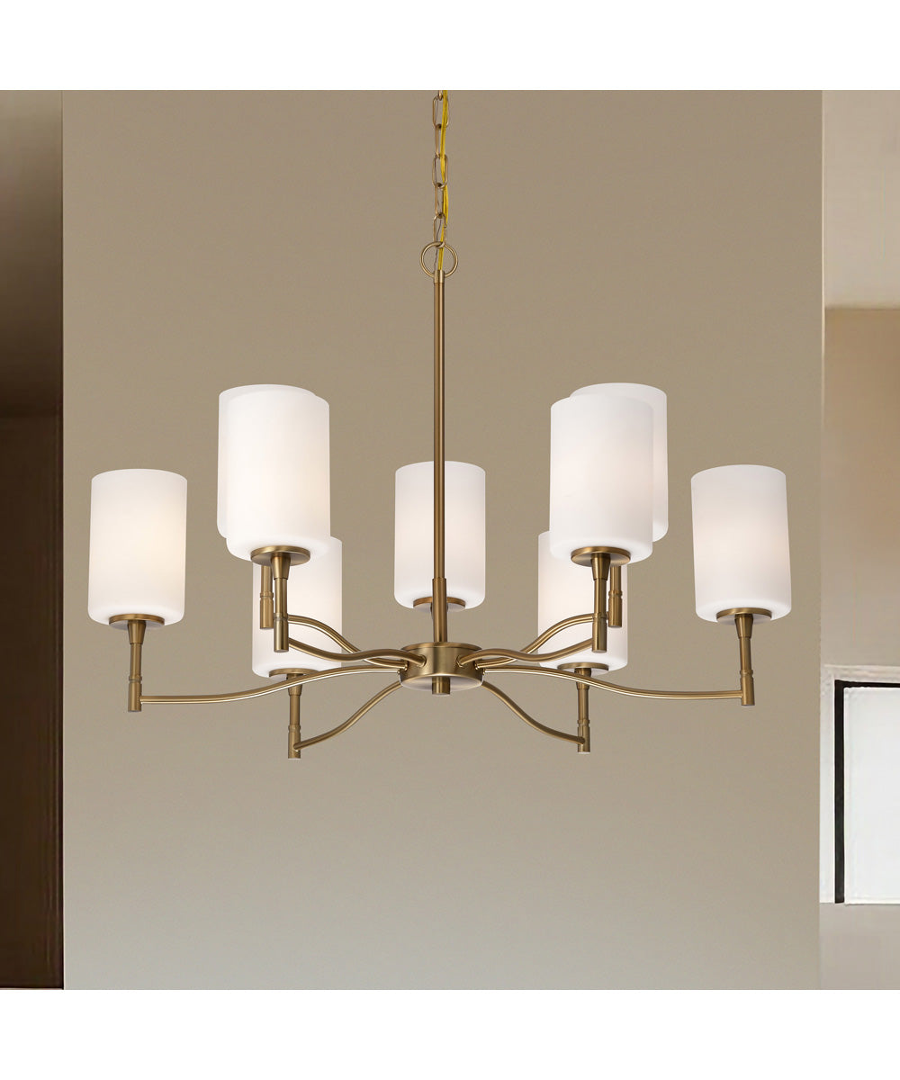 Liam 9-Light Chandelier Burnished Brass