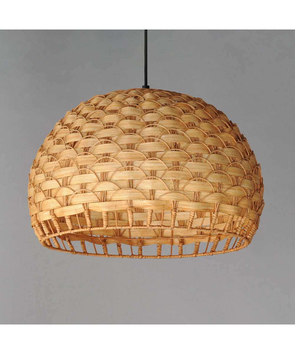 Tahiti 20 inch 1-Light Pendant Black