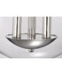 Amado 3-Light Close-to-Ceiling Polished Nickel
