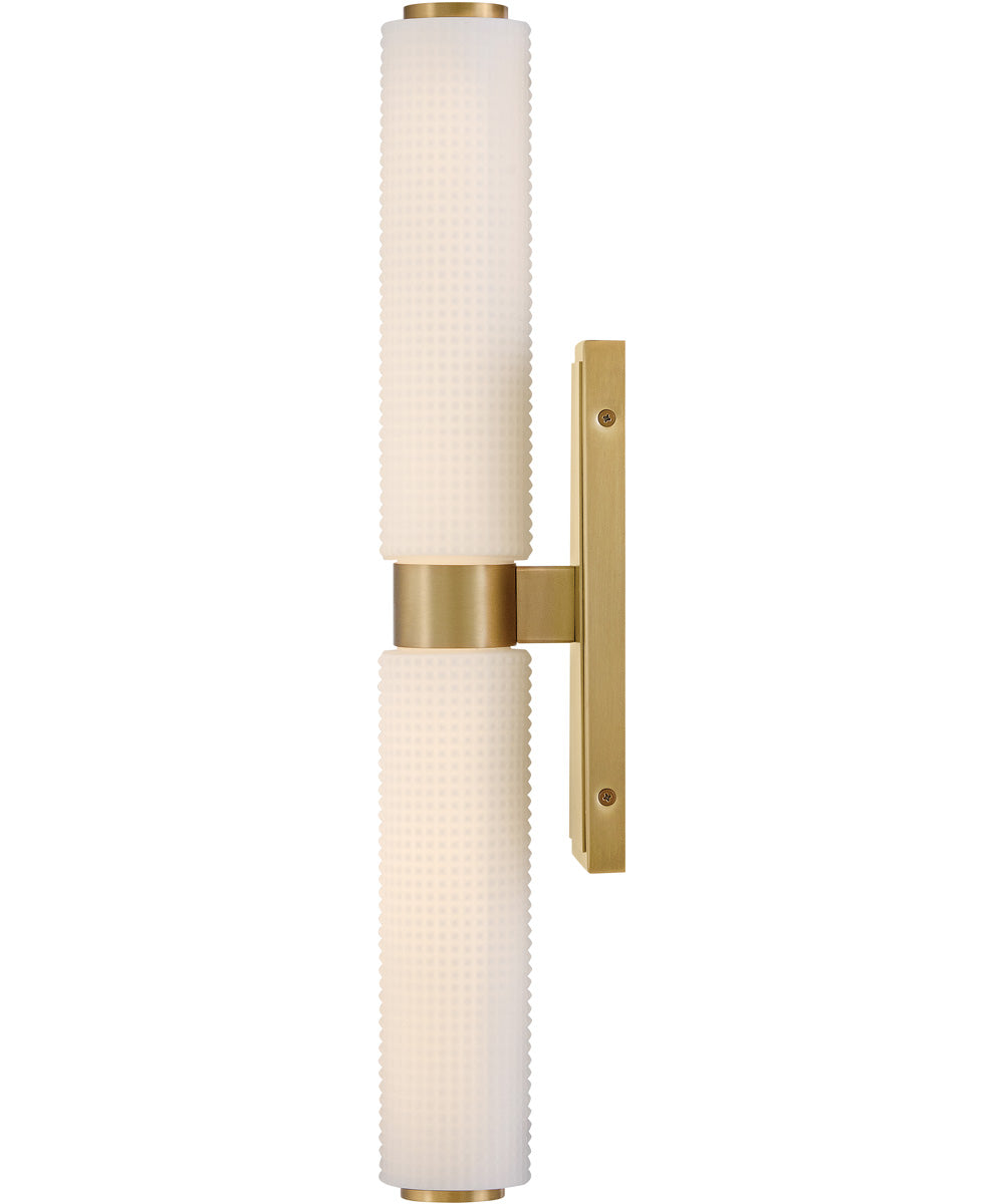 Lottie LED-Light Medium LED Vanity in Lacquered Brass