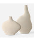 Duostacked Matte White Vases, Set of 2