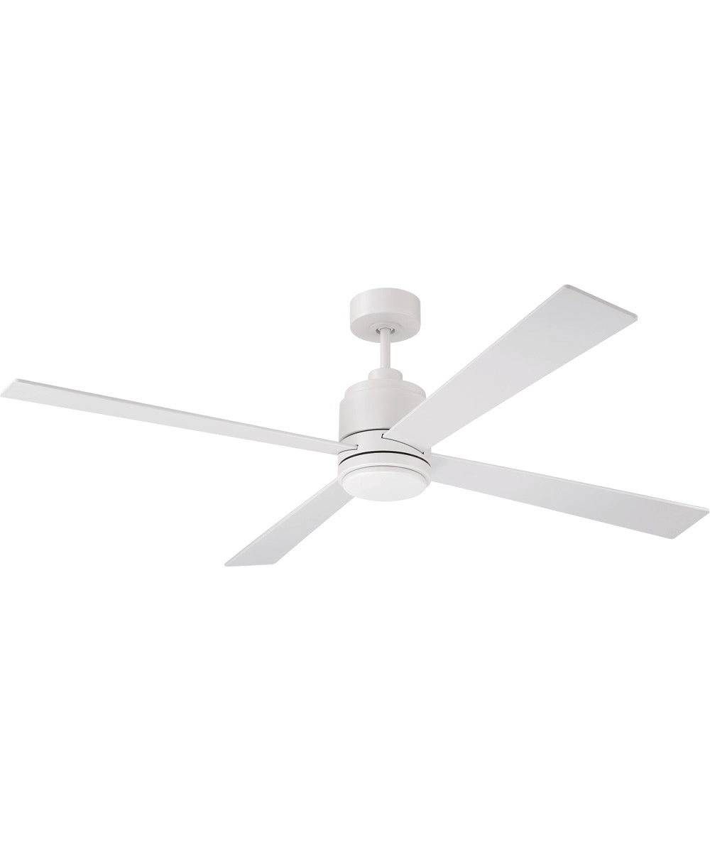 McCoy 60" 4-blade ceiling fan with 2-wire HW wall control 1-Light Fan White