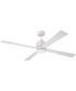 McCoy 60" 4-blade ceiling fan with 2-wire HW wall control 1-Light Fan White