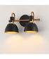 Dusk 2-Light Wall Sconce Black / Antique Brass