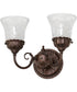 13" Wide Wreath & Garland 2 Light Wall Sconce