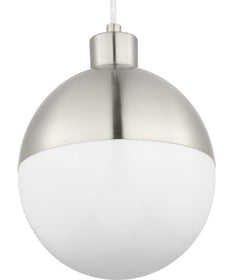 Globe LED 1-Light LED Pendant Brushed Nickel