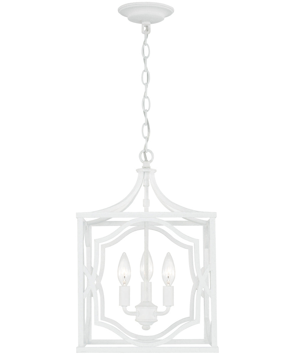 Anna 3-Light Foyer Textured White